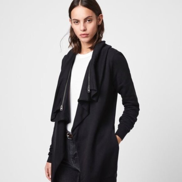 ALL SAINTS BLACK DAHLIA SWEATSHIRT M - Picture 2 of 6